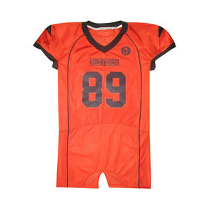 Jersey clásico con cuello en V delantero y trasero cortado, Jersey estampado de sarga, Jersey de fútbol americano personalizado, proveedor de equipo de entrenamiento de fútbol personalizado - Product Image 3