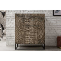 Grand meuble de rangement multifonctionnel en bois de manguier massif, fait main, style moderne, résistant à l'eau, écologique, pour la cuisine