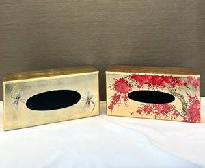 Caja de pañuelos de metal con hermosa impresión digital - Product Image 3