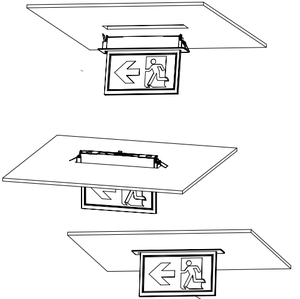 Sunwind SAA/AS2293 Chiếu Sáng Khẩn Cấp Úc Dấu Hiệu Thoát Hiểm Lõm, Bảng Hiệu Thoát Hiểm Khẩn Cấp Có Thể Sạc Lại LiFePO4 - Product Image 5