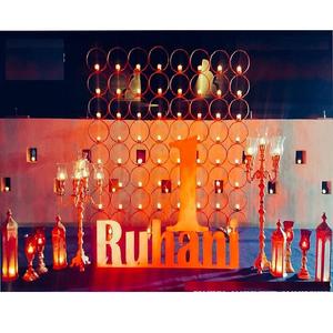 Murs à bougies de décoration de mariage en plein air, design exclusif, décoration murale à bougies de forme ronde pour mariage - Product Image 1