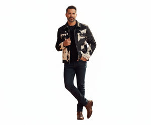 Chaqueta de Invierno de Cuero Genuino Premium para Hombre con Pelo de Vaca Bordado para las Temporadas de Otoño, Primavera y Verano - Product Image 1