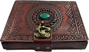 Journal en cuir avec bloc-notes rétro Antique Vintage fait à la main | Journal de voyage non doublé et écriture de croquis - Product Image 2