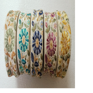 ปักลิ้นและลูกไม้แบบเครื่องจักรสั่งทําพิเศษ มีหลายแบบและห้าสีให้เลือก สําหรับชุดแต่งงานกว้าง 2 นิ้ว - Product Image 5