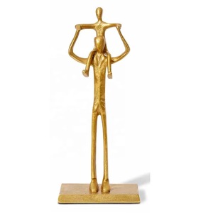 3 Figurines d'Hommes Ordinaires Finition Or Sculpture Artistique Décorative Accent pour la Maison de Luxe Bureau et Style Intérieur - Product Image 4