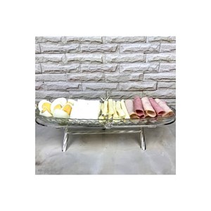Bandeja de Servicio Turca de Una Sola Capa para Desayuno en Material Camuflado Plateado Elegante, Apta para Alimentos, por el Fabricante - Product Image 1