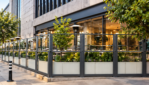 Pérgola de Aluminio con Recubrimiento en Polvo Resistente a la Putrefacción y Ecológica para Exteriores de 180x150 con Sistema de Ventilación Motorizado de Vidrio Templado de WISE COMPANY - Product Image 3