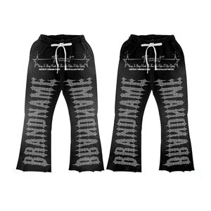 Nouveau sweat-shirt décontracté à coupe régulière, uni, lavage à l'acide, strass, luxe, homme, ample, polyester/coton, poches, sweat-shirt d'hiver, pantalon de survêtement - Product Image 3