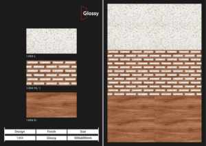 Revêtement mural en carreaux de céramique 300x600mm pour salle de bain et cuisine, finition brillante, mate, effet sucre, design mural intérieur luxueux - Product Image 2