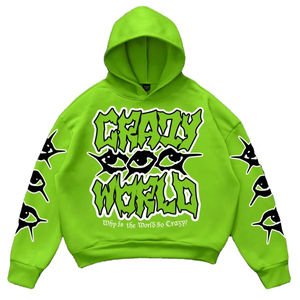 Pull à capuche en coton mélangé polaire personnalisé de haute qualité-Automne imperméable respirant surdimensionné tissu doux - Product Image 1