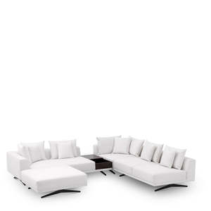 Avalon White Endless Extendable L-Shaped <b>Sofa</b> Convertible 3-Seater Living Room Furniture with Fabric <b>Sponge</b> Filling Stylish - Product Image 4