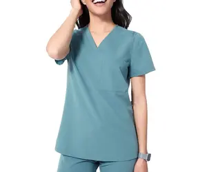 Hot Sale New Design Doctor Suits Wholesale Hospital Dentist Uniform Stretchy Fabric Fitted Scrub Set Hospital Uniforms