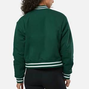 Chaqueta universitaria de estilo ODM personalizada, chaquetas de cuero para mujer, ropa de invierno a la moda hecha a medida, chaquetas de cuero PU para mujer - Product Image 2