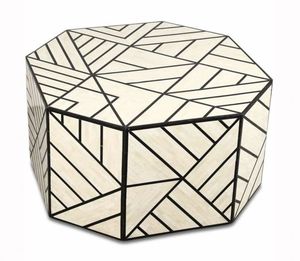 Luxury Handmade Bone Inlay Coffee Table with Geometric Pattern for Living Room Home Décor - Product Image 3