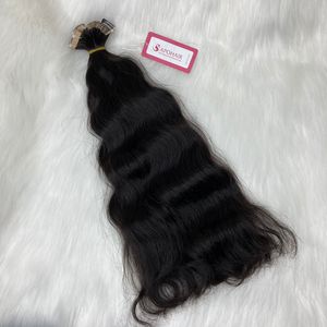 Bande ondulée naturelle sans enchevêtrement, pas de perte de cheveux, 100g par paquet, Extensions de cheveux humains en gros - Product Image 4