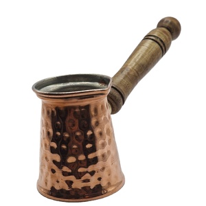 Solid hammered copper wooden handle Turkish coffee pot <b>tableware</b> coffee cup home kitchen restaurant hotel <b>party</b> <b>table</b> <b>decor</b> - Product Image 1