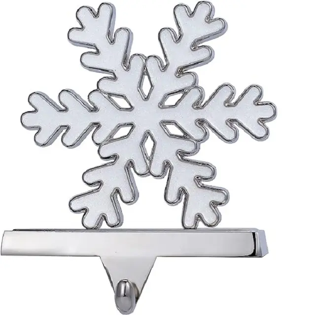 Nouveau Offre Spéciale conçu flocon de neige décoratif d'arbre de noël en métal avec ornement décoratif de maison extérieure intérieure finie par nickel