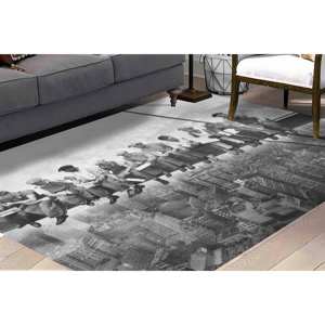 Tapis « Déjeuner sur un gratte-ciel » : Tapis d'ambiance de la ville de New York, Tapis en chenille - Product Image 1