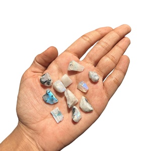 Natural Rainbow Moonstone Chips Polished Crystal Gravel Gemstone for Jewelry Making Resin Crafts <b>Vase</b> Decoration - Product Image 6