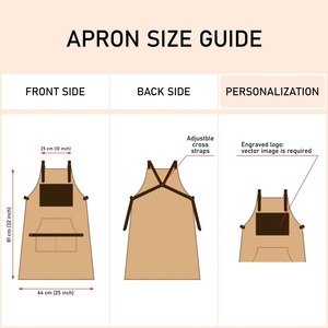 Coffee <b>Shop</b> Chef Restaurant Men Leather Garden BBQ Grilling Denim Barber Canvas Work Aprons with Tool Pockets AAA-0072 - Product Image 3