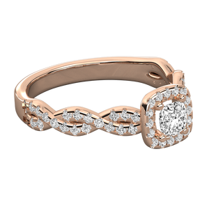 Bague pour femme en or 9 carats avec diamant solitaire cultivé en laboratoire, élégante et luxueuse - Product Image 6