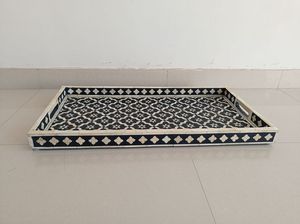 Premium Quality Handmade Bone Inlay Serving <b>Tray</b> Dinning <b>Table</b> Decor for Home Hotel & Restaurant - Product Image 5