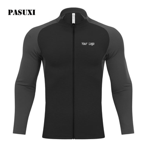Chaqueta de Ciclismo Personalizada PASUXI OEM para Hombre, Transpirable, que Absorbe la Humedad, Manga Larga, Ropa Deportiva para Equipo de Ciclismo, Venta al Por Mayor, Diseño con Bloques de Color - Product Image 1