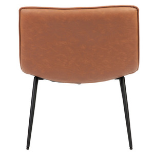 Chaise de loisirs relax en cuir de style industriel rétro européen Chaise de salle à manger à dossier en fer pour café-restaurant pour la maison et le bureau - Product Image 2