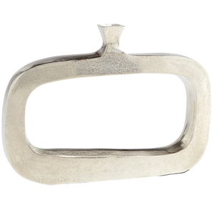 Vente chaude Élégant Fleur Vase Texture Lisse En Aluminium Bouteille En Forme De Finition Argentée pour La Maison Jardin Décor pour Les Mariages De Pâques - Product Image 1