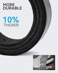 Cinturones de moda de piel de vaca elegantes personalizados OEM para hombres Cuero genuino con aleación de bucles dobles para hebilla al por mayor con Lo personalizado - Product Image 4