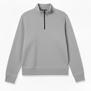 Sweat-shirt personnalisé à col montant, demi-zip, unisexe, simple, sweat-shirt uni, vêtements de rue pour hommes, thermique, 100% coton, sweat-shirts pour hommes - Product Image 1