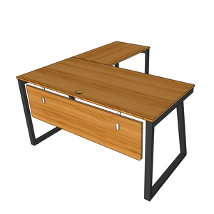 BFTB2009 TrapezBamboo II L-Shaped <b>Office</b> <b>Desk</b> 140x150cm <b>Foldable</b> Portable Storage Features Simple Assembled Iron Legs Wooden - Product Image 4