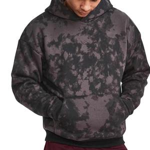 Direct Factory Hoodies For Men French Terry Basics Cotton Blended Distressed Acid Wash Pullover Hoodies <b>Design</b> - Product Image 1