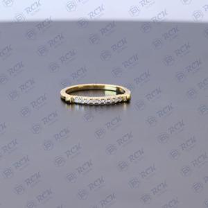 0,50 TCW Moissanite Round Half Eternity Ring para mujer Aniversario y regalo de cumpleaños Banda para el amor - Product Image 1