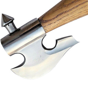 Venta al por mayor personalizado de alta calidad OEM ODM servicio al aire libre estilo vikingo hacha de acero de Damasco de corte de acero al carbono hacha con mango de madera - Product Image 5