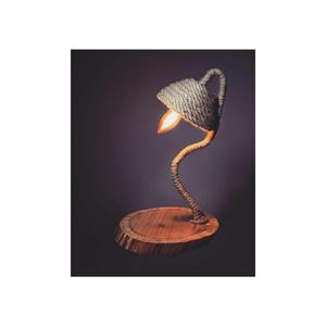 Paralume in legno naturale retrò rustico-lampada da tavolo - Product Image 1