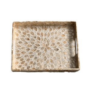 Bandeja para servir con incrustaciones de madreperla de Navidad única para regalo, bandeja para servir con incrustaciones de hueso hecha a mano pura al por mayor - Product Image 5