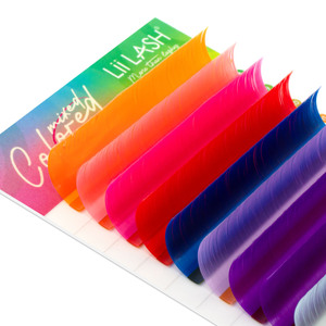 Cils de couleur vive les plus vendus, 0,03 0,05 0,07, cils en soie dynamiques, extensions de cils en vison, vente en gros, logo personnalisé - Product Image 1