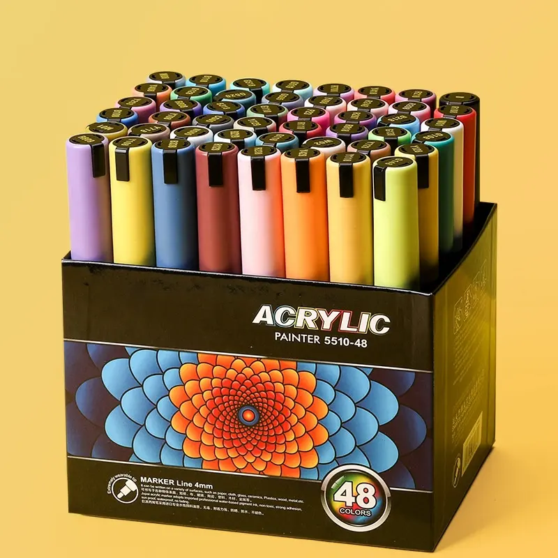 Private Label Acrylic Paint Art Water Painting Colors Wholesale Palette Kit Canvas Acrylic Art Paint Marker Pens For Set