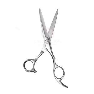 Ciseaux de coupe de cheveux droits de qualité salon, 6,5 pouces, pour usage professionnel à domicile, acier inoxydable tranchant, repose-doigts fixe - Product Image 4