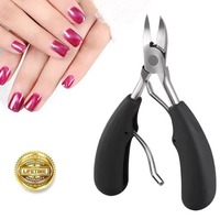 Coupe-ongles incurvé en acier inoxydable à joint lapé, ouverture large pour une coupe d'ongles professionnelle de précision, coupe propre et précise