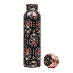 Custom Printed <b>Metal</b> <b>Water</b> <b>Bottles</b> Manufacturer For Bulk Order, Unique Red Designer Printed Copper <b>Bottle</b> for Gifting & Travel - Product Image 5