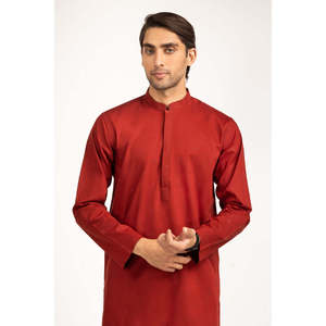 Kurta brodée rouge pour homme avec Lehenga Choli en Georgette et soie, style indien pakistanais, pour fêtes et mariages - Product Image 5