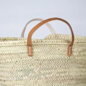 Bolso con cesta de cuero Ir a la playa Logotipo personalizado aceptable OEM en fábrica de Vietnam Artesanía hecha a mano HNH - Product Image 4