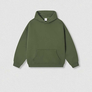 <b>Men's</b> Winter Hoodie 100% Cotton Fleece Heavyweight <b>Pullover</b> Sweatshirt Solid Pattern Loose Fit Customized ODM OEM High Quality - Product Image 6