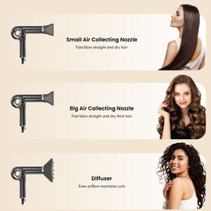 Secador <span class=keywords><strong>de</strong></span> Pelo Plegable <span class=keywords><strong>de</strong></span> Alta Velocidad con Motor BLDC <span class=keywords><strong>de</strong></span> 1600W, Iónico, Multi-Styler con Boquilla (Metálico) - Product Image 5