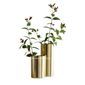 Venta al por mayor de calidad de lujo de metal hogar Mesa floreros decorativos oro pulido diseño moderno floreros a precio razonable - Product Image 4