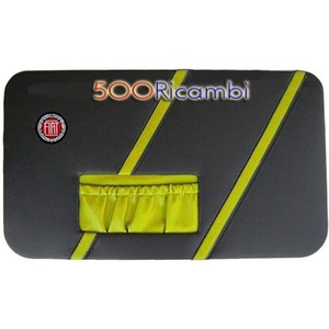 Plaques de porte FIAT 500 EPOCA COUPLE SPORTIVE NOIR/JAUNE pour FIAT en FINITION NOIR/DORÉ - Product Image 1