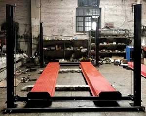 Élévateur à ciseaux hydraulique à 4 poteaux de 8 000 lb, équipement de levage de voitures portable robuste pour le stockage automobile - Product Image 2