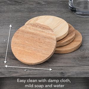 แผ่นรองแก้วไม้แกะสลักโลโก้ตามสั่งสำหรับเป็นของขวัญกิจกรรมต่างๆแผ่นรองเครื่องดื่มไม้ธรรมชาติแบบยั่งยืนใช้ในชีวิตประจำวัน - Product Image 3